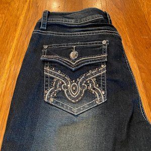 Bebe Jessica Skinny Rhinestone Jeans SZ 29 NWT